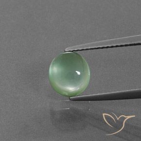 2.40ct Natural Menta claro Prehnite, Ovalada, Transparente