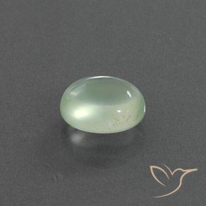 Prehnite Verde amarillento pálido natural de 2.18 ct, Ovalada, Transparente