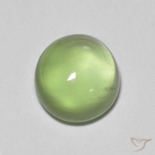 Prehnita verde natural de 2,08 ct, corte óvalo, transparente