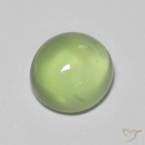 Prehnita verde natural de 2,08 ct, corte óvalo, transparente