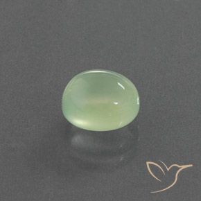 Prehnite Verde amarillo natural de 2.50 ct, Ovalada, Transparente / Translúcido