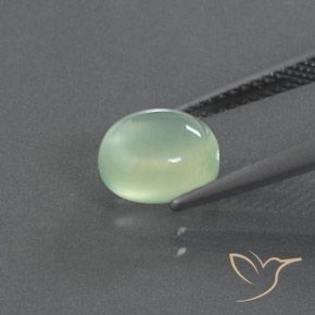 Prehnite Verde pera claro natural de 2.21 ct, Ovalada, Transparente / Translúcido