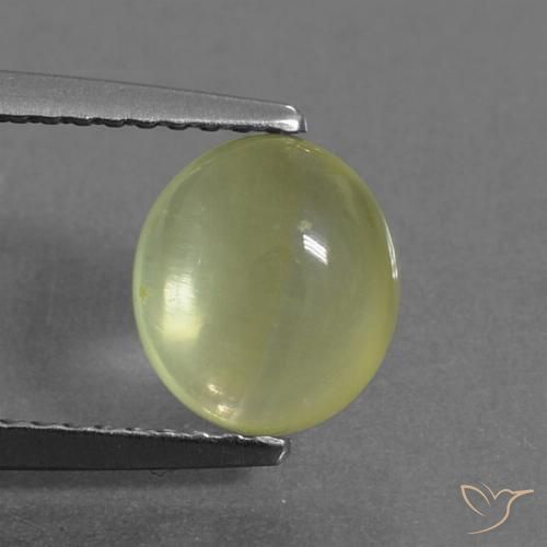 2.13ct Natural Amarillo verdoso claro Prehnite, Ovalada, Transparente