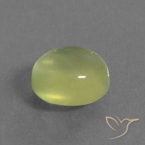 Prehnite Amarillo verdoso claro natural de 2.13 ct, Ovalada, Transparente