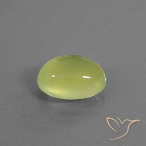 Prehnite Amarillo verdoso claro natural de 2.80 ct, Ovalada, Transparente / Translúcido