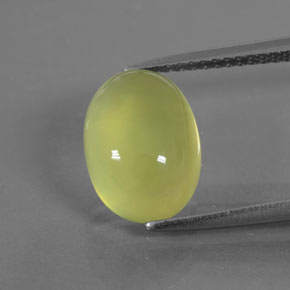 Prehnita verde natural de 4,26 ct, transparente, transparente / translúcido