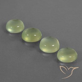 8.04ctw Natural Verde amarillo Prehnite, Ovalada, Transparente