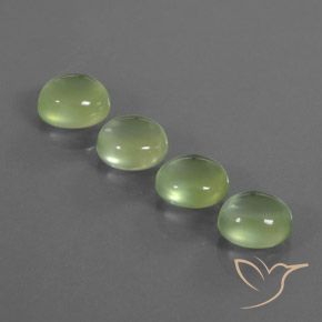 6.38ctw Natural Verde lima Prehnite, Ovalada, Transparente
