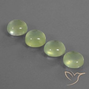 9.12ctw Natural Verde medio Prehnite, Ovalada, Transparente