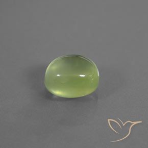 Prehnite Verde amarillo natural de 2.62 ct, Ovalada, Transparente