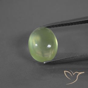 2.98ct Natural Verde medio Prehnite, Ovalada, Transparente