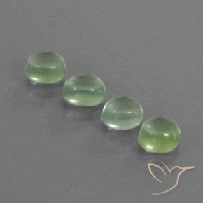 4.84ctw Natural Verde pera pálido Prehnite, Ovalada, Transparente