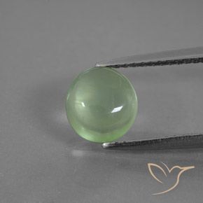 1.93ct Natural Verde amarillento Prehnite, Ovalada, Transparente
