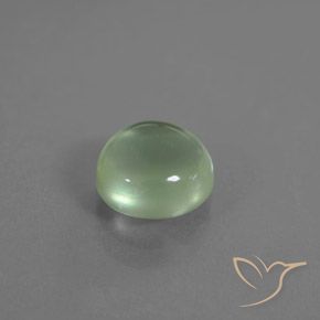 Prehnite Verde amarillento natural de 1.93 ct, Ovalada, Transparente