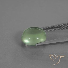 Prehnite Verde amarillento natural de 1.93 ct, Ovalada, Transparente