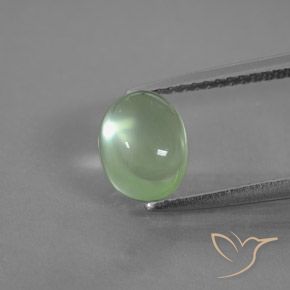 1.95ct Natural Verde amarillento Prehnite, Ovalada, Transparente