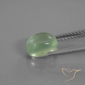 Prehnite Verde amarillento natural de 1.95 ct, Ovalada, Transparente