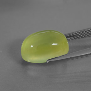 Prehnita verde natural de 5,40 ct, transparente, transparente / translúcido