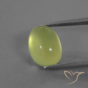 4.47ct Natural Amarillo claro Prehnite, Ovalada, Transparente / Translúcido