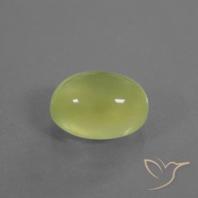 Prehnite Amarillo claro natural de 4.47 ct, Ovalada, Transparente / Translúcido