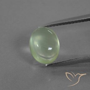 2.70ct Natural Verde muy claro Prehnite, Ovalada, Transparente