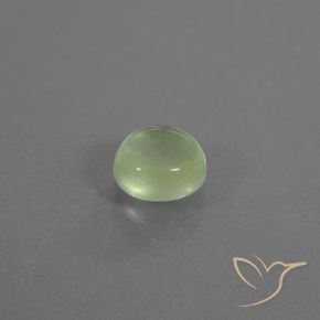 Prehnite Verde pálido natural de 1.21 ct, Ovalada, Transparente