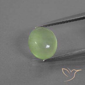 2.43ct Natural Verde pera pálido Prehnite, Ovalada, Transparente / Translúcido