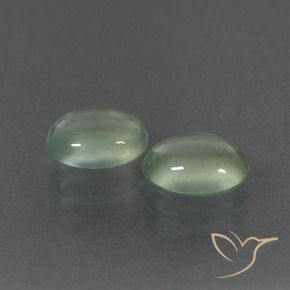 Gemas de Prehnite Verde amarillento natural de 3.77 ct, Ovalada, Transparente