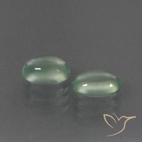 Gemas de Prehnite Verde menta natural de 3.06 ct, Ovalada, Transparente