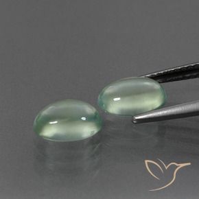 Gemas de Prehnite Verde menta natural de 3.06 ct, Ovalada, Transparente