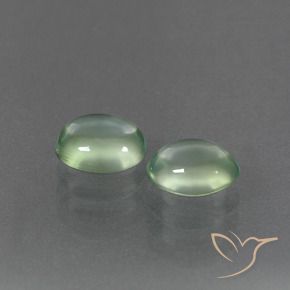 Gemas de Prehnite Verde claro natural de 2.85 ct, Ovalada, Transparente