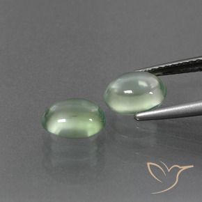 Gemas de Prehnite Verde claro natural de 2.85 ct, Ovalada, Transparente