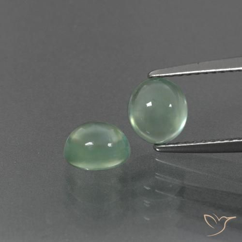 2.53ctw Natural Menta claro Prehnite, Ovalada, Transparente
