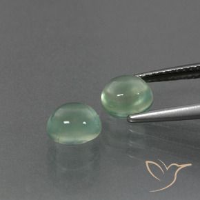 Gemas de Prehnite Menta claro natural de 2.53 ct, Ovalada, Transparente