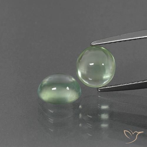 2.70ctw Natural Verde pera claro Prehnite, Ovalada, Transparente