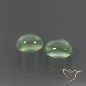 Gemas de Prehnite Verde amarillento natural de 3.26 ct, Ovalada, Transparente