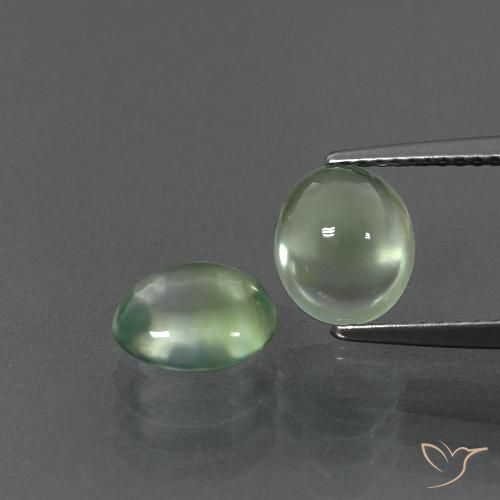 3.59ctw Natural Verde claro Prehnite, Ovalada, Transparente