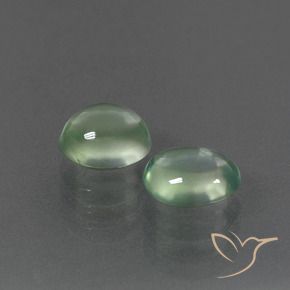 Gemas de Prehnite Verde claro natural de 3.59 ct, Ovalada, Transparente