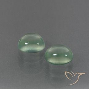 Gemas de Prehnite Verde cálido natural de 3.23 ct, Ovalada, Transparente