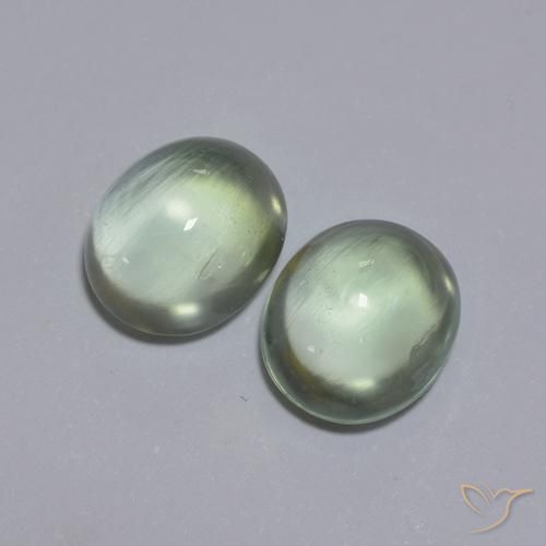 3.56ctw Natural Verde muy claro Prehnite, Ovalada, Transparente