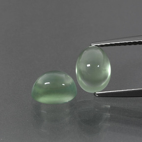Gemas de prehnita verde natural de 3,35 ct, corte óvalo, transparente