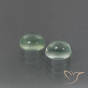 Gemas de Prehnite Verde muy claro natural de 3.16 ct, Ovalada, Transparente