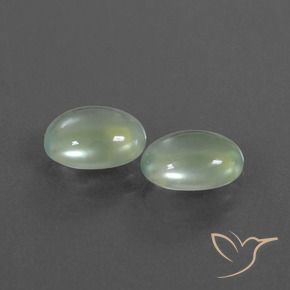 Gemas de Prehnite Verde amarillo claro natural de 2.66 ct, Ovalada, Transparente