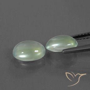 Gemas de Prehnite Verde amarillo claro natural de 2.66 ct, Ovalada, Transparente