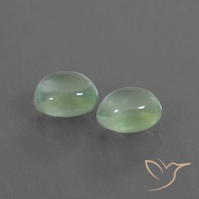 Gemas de Prehnite Verde amarillo claro natural de 2.76 ct, Ovalada, Transparente