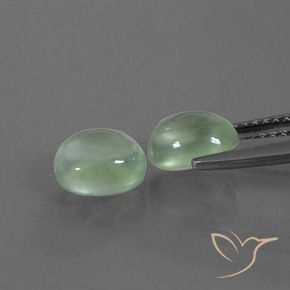 Gemas de Prehnite Verde amarillo claro natural de 2.76 ct, Ovalada, Transparente