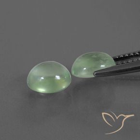 Gemas de Prehnite Verde amarillo claro natural de 2.56 ct, Ovalada, Transparente