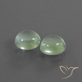 Gemas de Prehnite Verde amarillo claro natural de 2.78 ct, Ovalada, Transparente