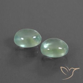 Gemas de Prehnite Verde menta claro natural de 2.91 ct, Ovalada, Transparente