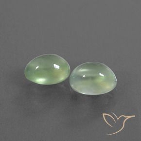 Gemas de Prehnite Verde amarillo claro natural de 2.65 ct, Ovalada, Transparente